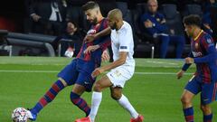 Piqu&eacute;, en el partido ante el Ferencvaros.