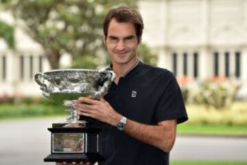 El día después: Federer celebró su título con los fans