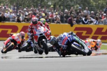 Jorge Lorenzo, Andrea Dovizioso y Marc Márquez.