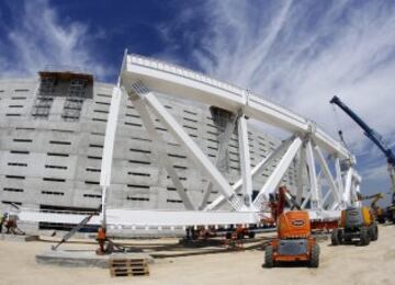 Las últimas imágenes de las obras acometidas en La Peineta