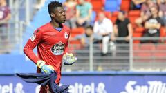 Francis, en el partido de Ipurua entre Eibar y Deportivo que signific&oacute; su debut.