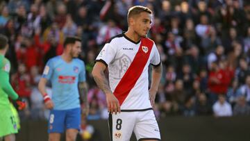 Trejo, en el Rayo Vallecano-Atlético.