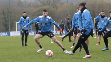 Jaime Sánchez se entrenó con normalidad este jueves y estará en el Deportivo - Valladolid Promesas.