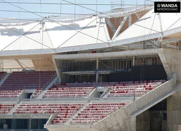 Obras en el Wanda Metropolitano: la cubierta ya está terminada