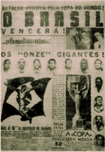 16/07/1950 Uruguay-Brasil. 
Todos daban por hecho el triunfo de Brasil.