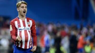Griezmann celebra el tanto de la victoria.