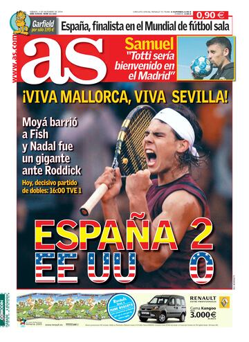 Rafa Nadal a través de las portadas de As