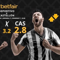 Deportivo de La Coruña vs. CD Castellón: horario, dónde ver, pronósticos y clasificación