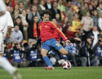 Morientes, scoring for Spain, against Denmark