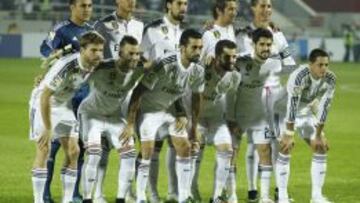 Once inicial del Real Madrid ante el Milán.