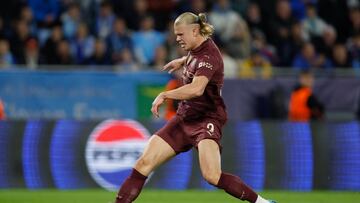 Con este gol Erling Haaland rompe su sequía en Champions League con el Manchester City
