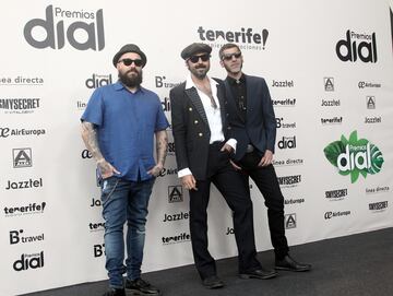 Ruly, Juancho Conejo y Dr. Gerbass miembros del grupo musical de rock  Sidecars.