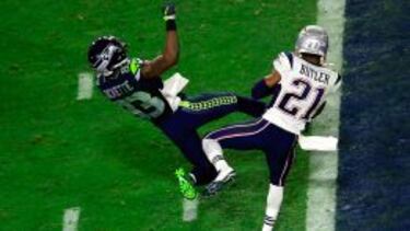 Malcolm Butler con la intercepción en la Super Bowl que le ha hecho famoso.