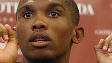 <b>AGRADECIDO.</B> El camerunés ha dado las gracias al presidente del Barcelona, Joan Laporta, por haber querido ficharle.