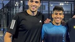 Galán y Chingotto, en un entrenamiento en Madrid.