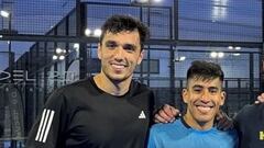 Galán y Chingotto, en un entrenamiento en Madrid.