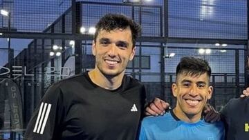 Galán y Chingotto, en un entrenamiento en Madrid.