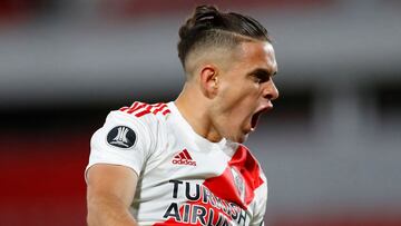 Rafael Santos Borr&eacute; durante un partido con River Plate.