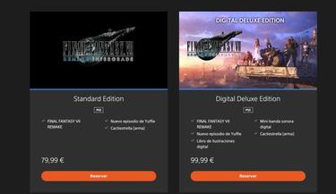 Final Fantasy VII Remake Intergrade (PS5) confirma ediciones, precios y diferencias