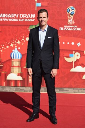 Oliver Bierhoff, manager de la selección de fútbol de Alemania durante el sorteo de la fase previa para el mundial de Rusia 2018.