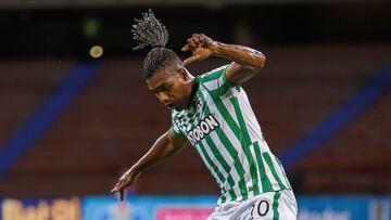 Danovis Banguero en un partido de Atl&eacute;tico Nacional en la Liga BetPlay