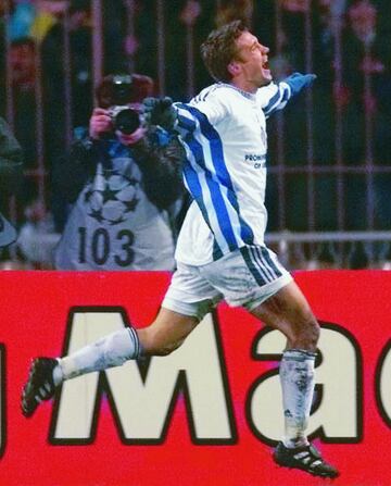 8 goles con el Dynamo Kiev (empat¨® con Dwight Yorke)