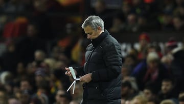 Manchester United's Portuguese manager Jose Mourinho