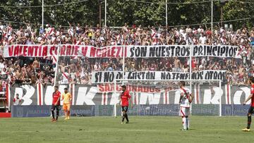 Pancarta lucida en el Rayo-Mallorca.