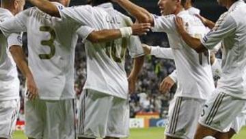 <b>ASOMBRARON. </b>Los jugadores del Madrid dieron una lección de fútbol y goles el martes en el Bernabéu, algo que gustó en todo el mundo.