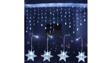 Cortina de luces led para Navidad en Amazon