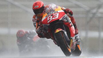 Marc Márquez se cayó.