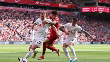 Luis Díaz, participativo en el triunfo ante Tottenham