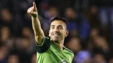 Objetivo blanquiazul. Charles, celebrando un gol con el Celta de Vigo.