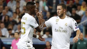 Vinicius y Hazard.