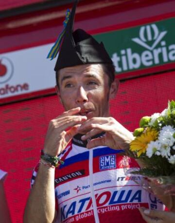 Purito Rodríguez feliz con la victoria.