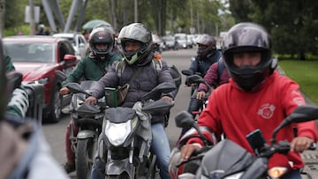 Circulación de motos en Colombia.
