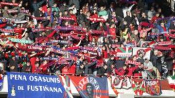 La afición rojilla durante un partido esta temporada.