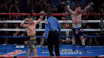 Sa&uacute;l Canelo &Aacute;lvarez y Gennady Golovkin hacen combate nulo en su combate en Las Vegas.