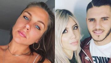 Im&aacute;genes de Ivana Icardi, hermana del futbolista Mauro Icardi, y de Mauro Icardi con Wanda Nara, su mujer y representante.