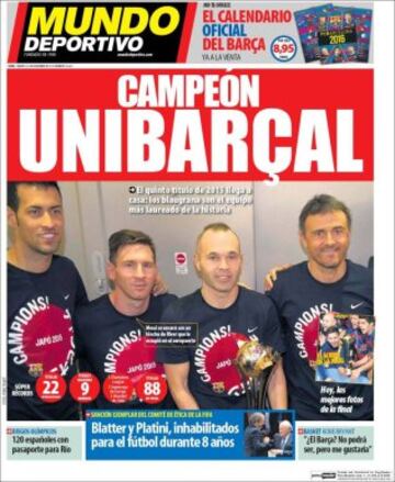 Portadas de la prensa mundial