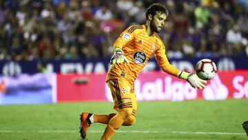 Sergio &Aacute;lvarez durante un partido del Celta de Vigo.