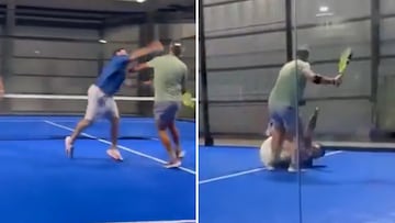 Acaban a ‘palazo’ limpio después de un partido de pádel: la secuencia es terrible