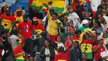 Soccer Football - Africa Under 23 Cup of Nations - Semi Final - Ivory Coast U23 v Ghana U23 - Cairo International Stadium, Cairo, Egypt - November 19, 2019 Ghana fans REUTERS/Amr Abdallah Dalsh