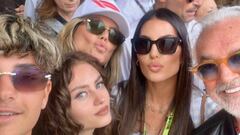 El “selfie familiar” de Flavio Briatore con sus exparejas que es viral en redes sociales