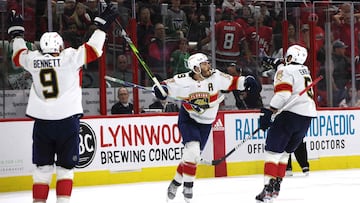 Panthers fans are celebrating after waiting 79 grueling minutes for their team to come out on top over the Hurricanes in the NHL’s sixth-longest game ever.