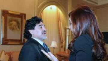 Maradona y Cristina Fernandez de Kirchner