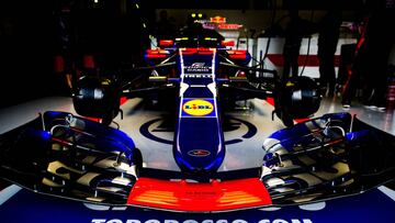 El Toro Rosso de Carlos Sainz en Silverstone.