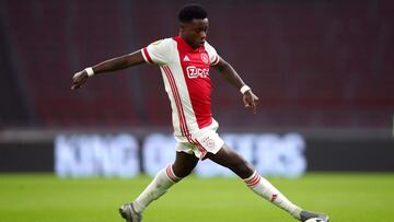 AMSTERDAM, NETHERLANDS - DECEMBER 12: Quincy Promes of Ajax in action during the Dutch Eredivisie match between Ajax and PEC Zwolle at Johan Cruijff Arena on December 12, 2020 in Amsterdam, Netherlands. (Photo by Dean Mouhtaropoulos/Getty Images)