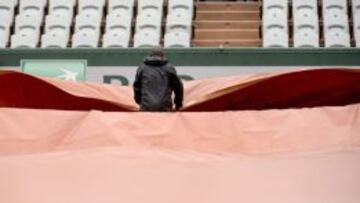 La lluvia interrumpe la jornada en Roland Garros