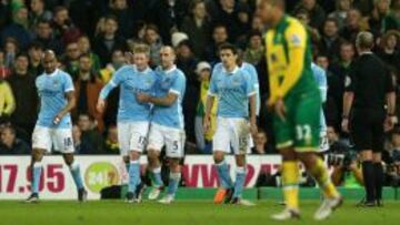 City de Pellegrini golea al Norwich y avanza en la FA Cup